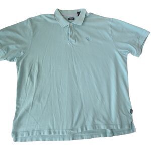 IZOD Polo Shirt XXL Light Blue Short Sleeve Cotton Casual Golf Mens